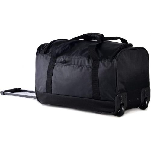  Olympia 21 Rolling Duffel Bag, Polyester Gym Bag in Black