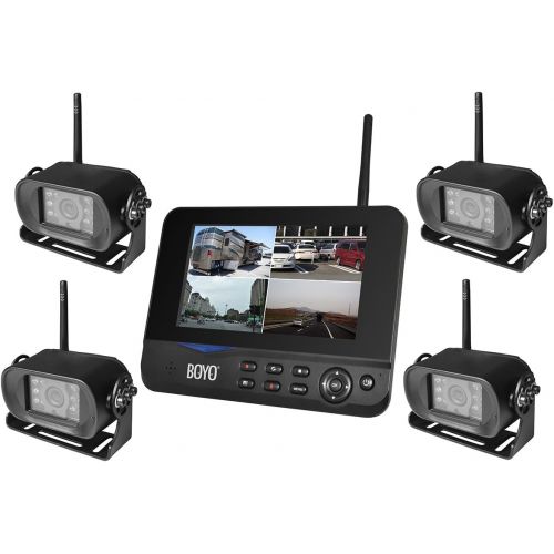  Boyo BOYO VTC700RQ-4 4Ch digital wireless car rear view with DVR system,