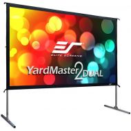 Elite Screens Yard Master 2 Dual, 100-INCH 16:9, Front  Rear Projection, 4K  8K Ultra HD, Active 3D, HDR Ready Indoor  Outdoor Projector Screen, OMS100H2-DUAL
