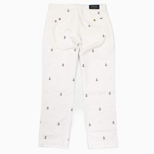 폴로랄프로렌 Polo Ralph Lauren Ralph Lauren Polo Mens Classic Fit All Over Anchor Pants White/Navy