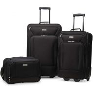 Visit the American Tourister Store American Tourister Fieldbrook XLT Softside Upright Luggage, Black, 3-Piece Set (BB/21/25)