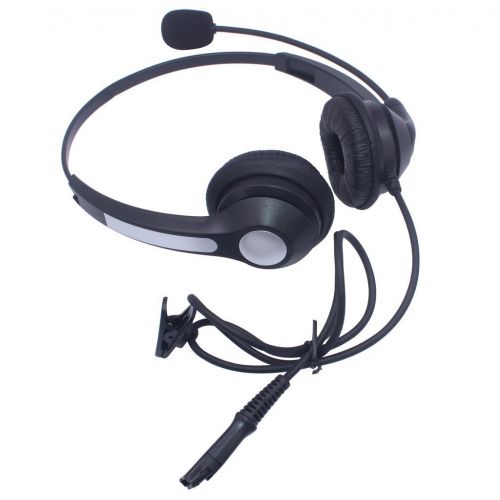  Audicom Binaural Call Center Headset Headphone with Mic and Quick Disconnect for Cisco Unified Telephone IP Phones 7931G 7940 7941 7942 7945 7960 and Plantronics M10 Vista Modular