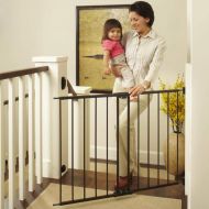 North States 47.85 Wide Easy Swing & Lock Baby Gate: Ideal for standard or wider stairwyas, swings to self-lock. Hardware mount. Fits 28.68-47.85 wide (31 tall, Bronze)