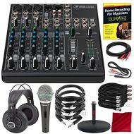 Photo Savings Mackie 802VLZ4, 8-channel Ultra Compact Mixer with Onyx Preamps and Platinum Studio Accessory Bundle w Pro Microphone + Studio Headphones + Home Recording Guide + Much More