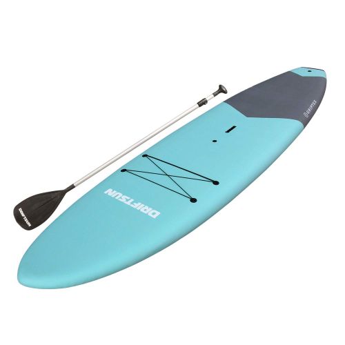  Driftsun Soft Top Rigid Stand Up Paddleboard 11ft SUP, with Paddle, Fin, and Leash