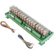 Hilitand 16 Channels Relay Module 12V for PLC Amplifier Board DIN Rail Installation