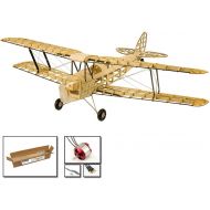 Dancing Wings Hobby 39 Balsa Laser Cut Model Kit De Havilland DH82a Tiger Moth Biplane by DW Hobby Electric Airplane Kit to Build for Adults (S1904)