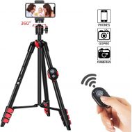 [아마존 핫딜] [아마존핫딜]ZoMei ZOMEi Phone Tripod, Cell Phone Tripod 54 inch Travel Tripod with Bluetooth Remote Cellphone Holder 360 Panorama Ball Head for Camera GoPro/Mobile Cell Phone iPhone Xs/Xr/Xs Max/X/8