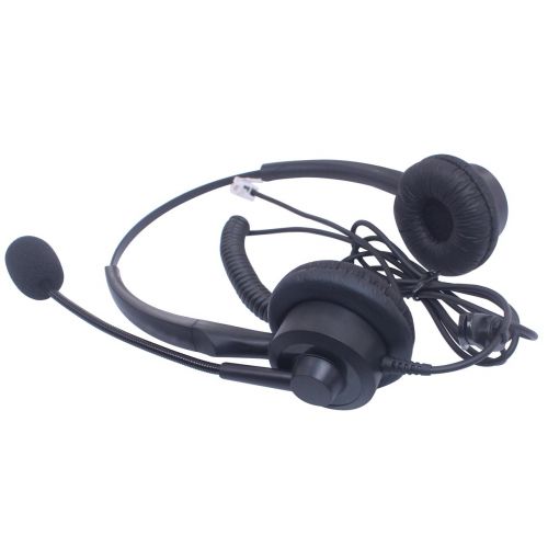  Audicom H201CSB Binaural Call Center Headset headphone with Mic for Cisco Unified Telephone IP Phones 7931G 7940 7941 7942 7945 7960 7961 7962 7965 7970 and Plantronics M10 MX10 Vi