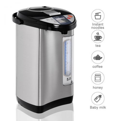  Alek...Shop LCD Water Hot Boiler Electric Pot Kettle Warmer 5 Liter Steel Dispenser Stainless, Home Kitchen And Coffee