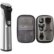 Philips Norelco Multi Groomer MG777049 - 25 piece, beard, body, face, nose, and ear hair trimmer, shaver, and clipper w premium storage