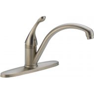 DELTA FAUCET Delta 140-SSWE-DST Collins Single Handle Water-Efficient Kitchen Faucet, Stainless