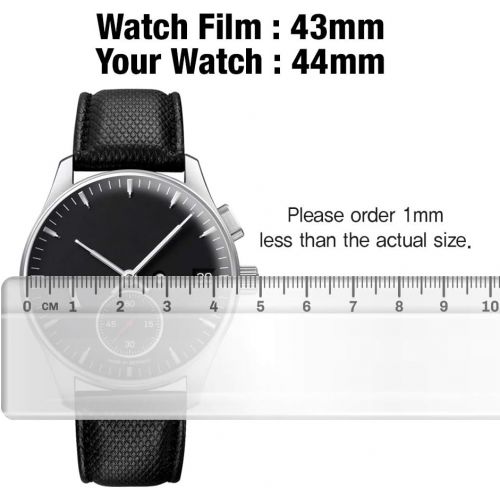  Smartwatch Screen Protector Film 43mm for Healing Shield AFP Flat Wrist Watch Analog Watch Glass Screen Protection Film (43mm) [3PACK]