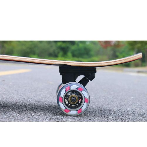  DUWEN-Skateboard Maple Longboard Allrad Roller Teen Brush Street Boys und Girls Dance Board Erwachsene Anfaenger Skateboard (Farbe : C)