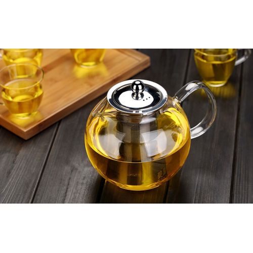  Lifeyz klare transparente glas teekanne hochwarmfester teekanne blume tea coffee pot mit rostfreier Stahl infuser kurze auslauf teekanne 500ML