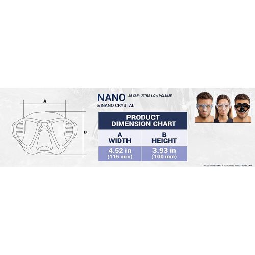 크레시 Cressi NANO, Taucherbrille Erwachsene, Made in Italy