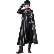 Xcoser SAO Kirito Cosplay Jacket Coat Costume Suit for Sword Art Online Uniform Version