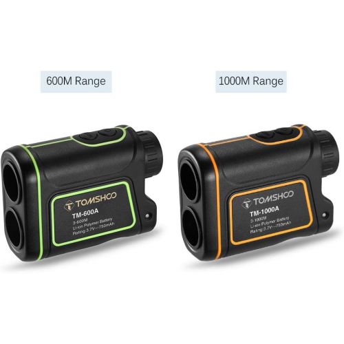  TOMSHOO Golf Rangefinder Waterproof Laser Hunting Range Finder for Measuring Distance Speed - 600M1000M