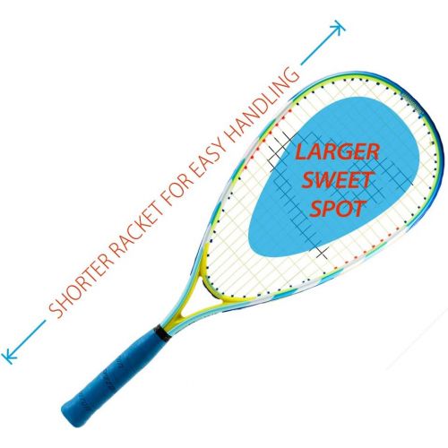  Speedminton S700 Set - Original speed badminton  crossminton all-round set that includes 2 rackets, 5 Speeder tube, Easy Court, bag