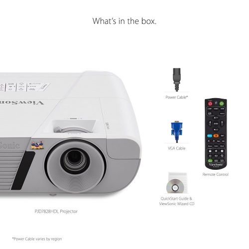  ViewSonic PJD7828HDL 3200 Lumens 1080p HDMI Home Theater Projector