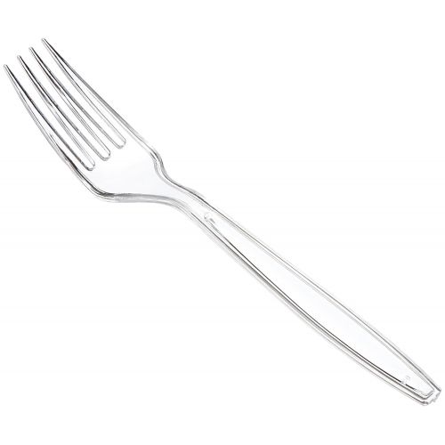  AmazonBasics 1800-Piece Clear Plastic Cutlery Set