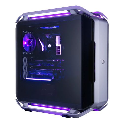  Cooler Master Cosmos C700P E-ATX Full-Tower with RGB Lighting, Dual-Curved Tempered Glass Side Panel, Aluminum Handles, Removable MB Tray, Inversed Layout Option, 420mm Radiator S