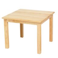 ECR4Kids Deluxe Hardwood Activity Play Table for Kids, Solid Wood Childrens Table for PlayroomDaycarePreschool, Natural Finish