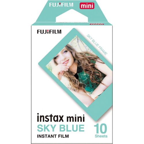 후지필름 Fujifilm Instax Mini Instant Film 8-SET , Monochrome + Black + Sky Blue + Single + Candy Pop + Stained Glass + Stripe + Rainbow + Sticker for Mini 90 8 70 7s 50s 25 300 Camera SP-1