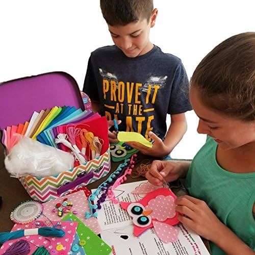  [아마존베스트]ARTIKA Sewing Kit for Kids, DIY Craft for Kids, The Most Wide-Ranging Kids Sewing Kit, Quality Kids Sewing Supplies, Includes a Booklet of Cutting Stencil Shapes for The First Step in Sew