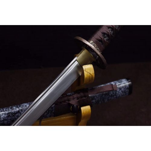  Chinese Nihontou Sword,Katana,Kendo(High Carbon Steel Blade,Alloy,Solid Wood saya) Full Tang