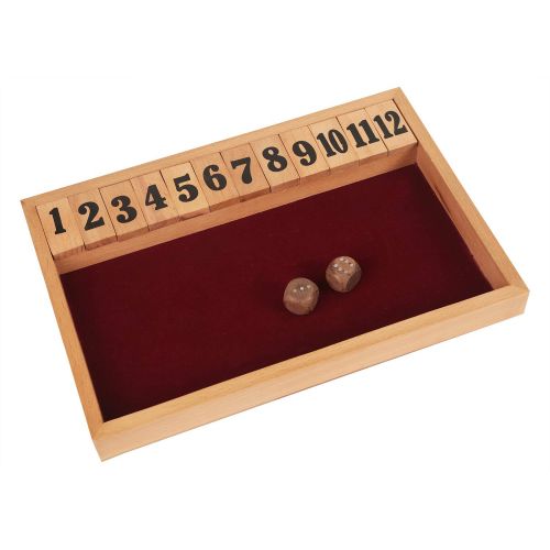  Storeindya storeindya Wooden Board Classic Game Shut The Box 12 Number - Popular English Pub Game for All Ages