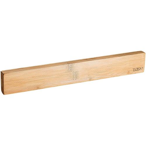  TokioKitchenWare Messermagnet: Originelle Messer-Magnetleiste aus echtem Bambus-Holz (Magnet Messerleiste)