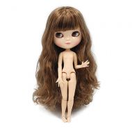ICY Doll The 30.5cm ICY Nude Doll,can Change The faceplate and Clothes for DIY Maker,19 Joint Body Doll is Suitable for Girls Present and Best Gift. (Brown)