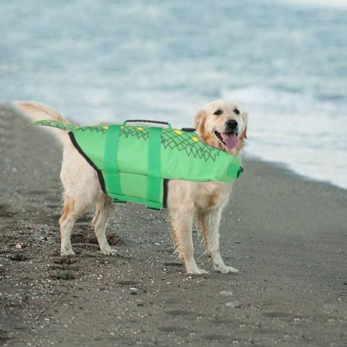  XDYFF Dog Life Jacket with Superior Buoyancy & Rescue Handle Mermaid Reflective Swimsuit Whale