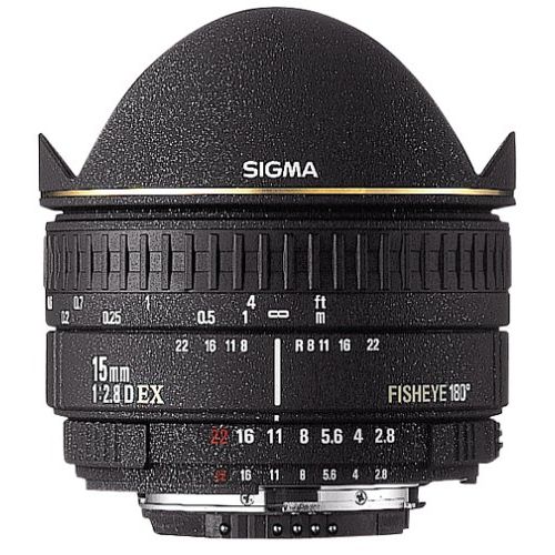  Sigma 15mm F2.8 EX Diagonal Fisheye Lens for Nikon SLR Camera