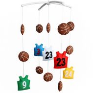 Black Temptation Musical Mobile Unisex Baby Crib Mobile, Colorful Gift for Baby [Basketball]