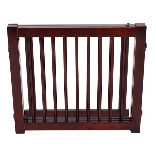  Unknown 24 Configurable Folding Free Standing 3 Panel Wood Pet Dog Safety Fence w Gate