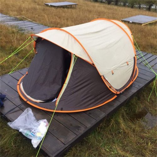  DWJ-Z Komplett Automatisch Zelt, Schnell OEffnen Draussen 3-4 Leute Doppelschicht Wasserdicht Camping