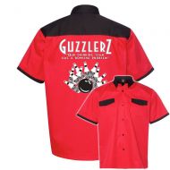 Cruisin USA Guzzlers Stock Print on Anchor Man Bowling Shirt