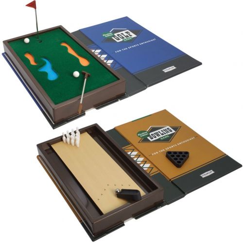 Johnson Smith (Set) Miniature Executive Desktop Golf and Bowling Games Fit On Bookshelf