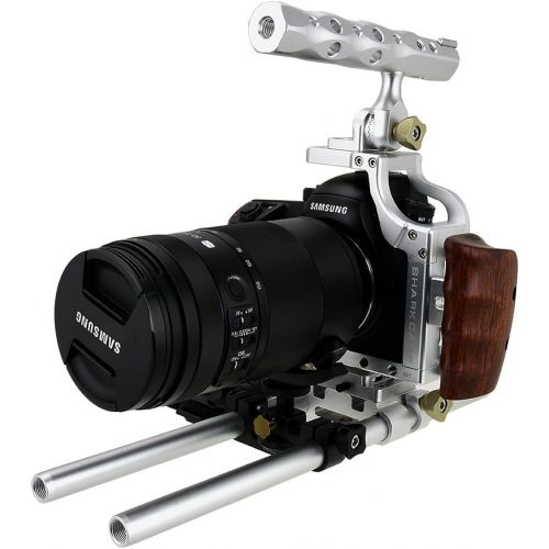  Fotodiox Pro Cinema Sharkcage for Samsung NX1 Camera - Skeleton Housing, Protective Video Cage - Pitch Black