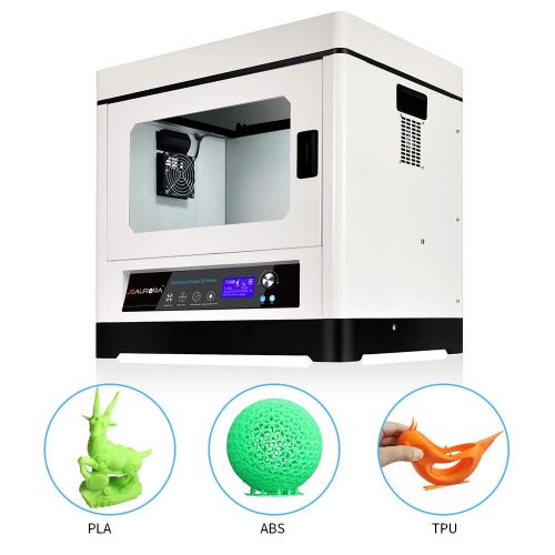  Large 3d Printer, JGAURORA 3D Printers A8 Extreme Accuracy Large Build Size 350x250x300mm Fully Closed Metal Structure Filament Feeding Auto Commercial Grade FDM Desktop 3d Printin