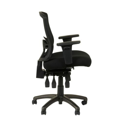  Alera Etros Series Petite Mid-Back Multifunction Mesh Chair, Black