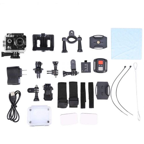  Wal front 4K WiFi Action Camera HD Sports Cam Underwater Waterproof Camera 170°Wide Angle Len with Mounting Accessories Kit