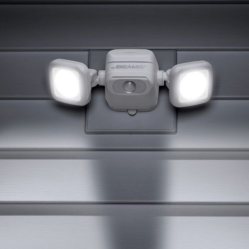  Mr. Beams MBN3000 Netbright 500 Lumen High Performance Wireless Battery Powered Motion Sensing LED Dual Head Security Spotlight, White