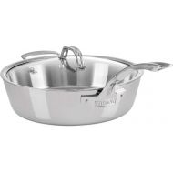 Viking Culinary Viking Contemporary 3-Ply Stainless Steel Saute Pan with Lid, 4.8 Quart