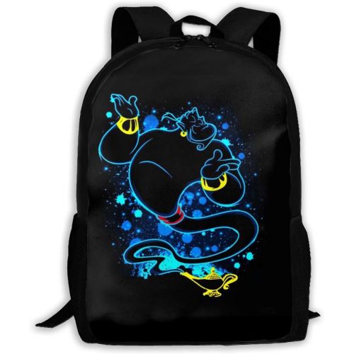  MPJTJGWZ Casual Backpack- Stylish Aladdins Lamp Print Zipper School Bag Travel Daypack Backpack