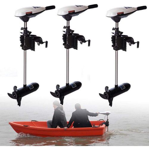  SHZICMY Outboard Motor, Electric Trolling Outboard Motor Inflatable Fishing Boat Engine Heavy Duty 65LBS 660W(USA Stock)
