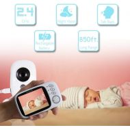 Video Baby Monitor Long Range Upgraded 850’ Wireless Range, Night Vision, Temperature Monitoring and Portable 2” Color Screen Serenelife USA SLBCAM20