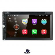 Hizpo Double 2 Din Android 8.1 Car Stereo Radio GPS Navigation Support 4G WiFi Bluetooth Mirrorlink Rear Camera